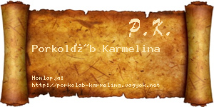 Porkoláb Karmelina névjegykártya